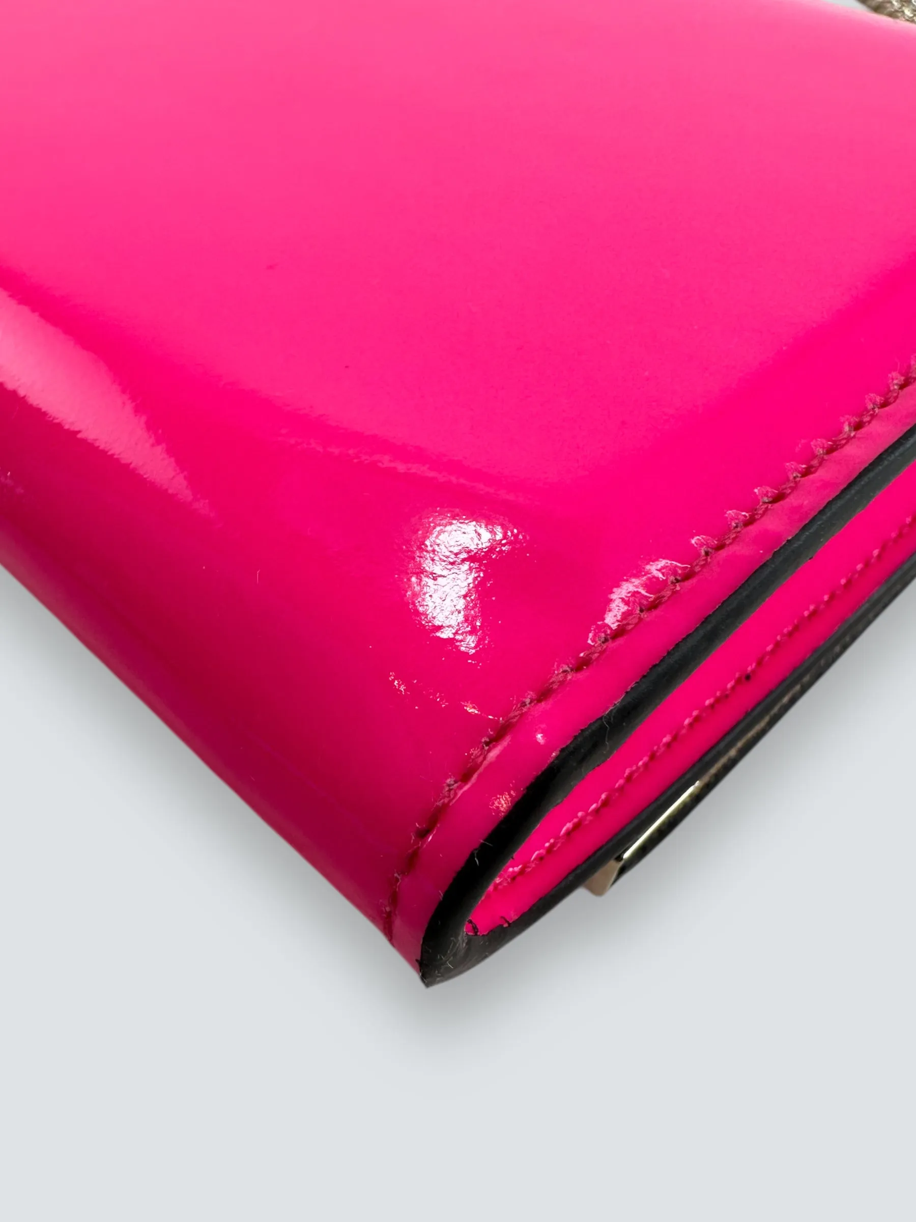 Jimmy Choo Milla Neon Pink Clutch