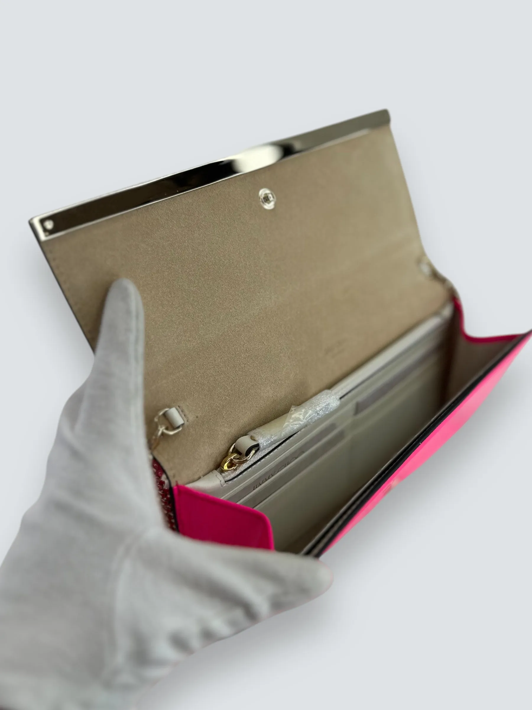 Jimmy Choo Milla Neon Pink Clutch
