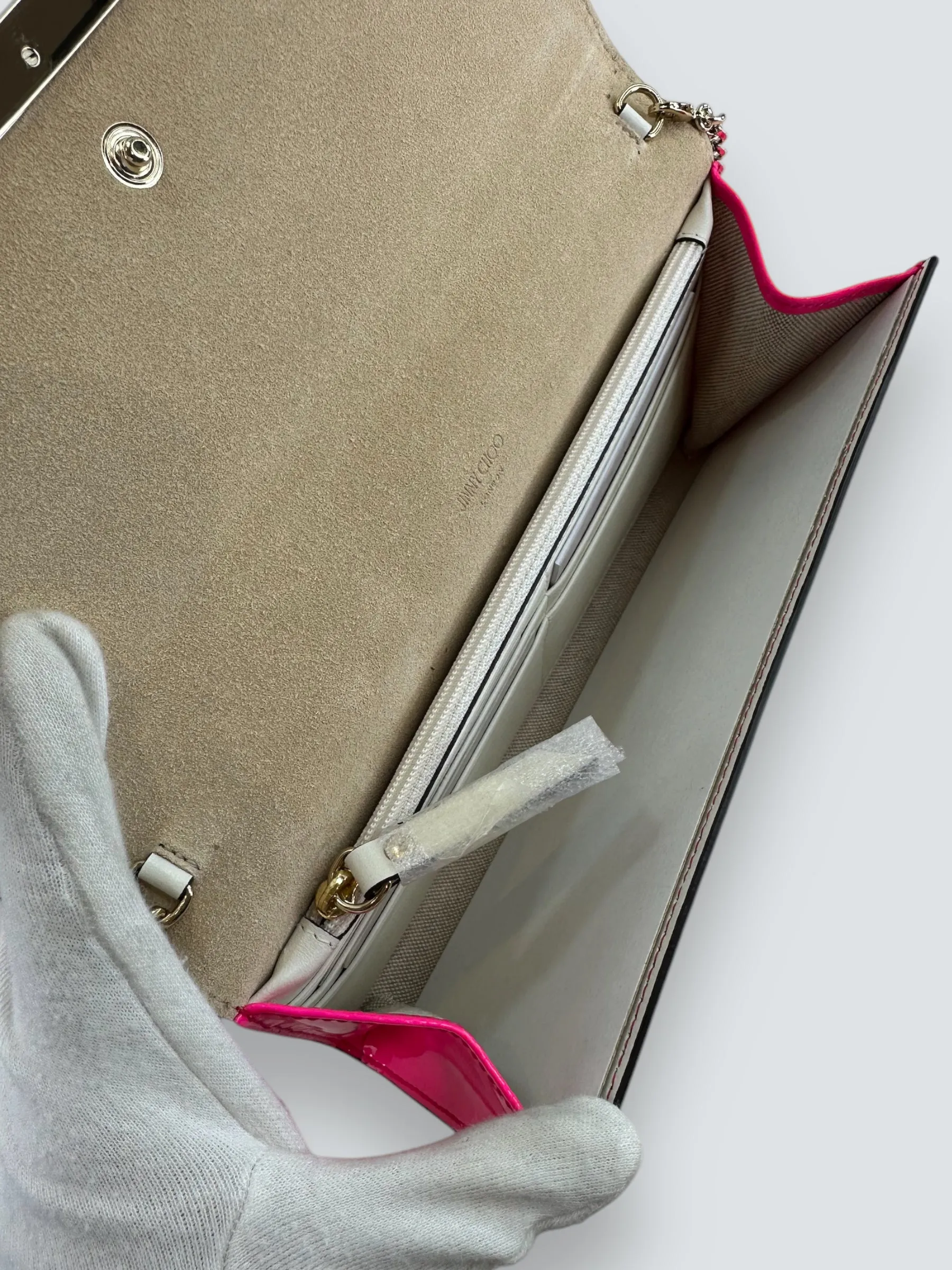 Jimmy Choo Milla Neon Pink Clutch