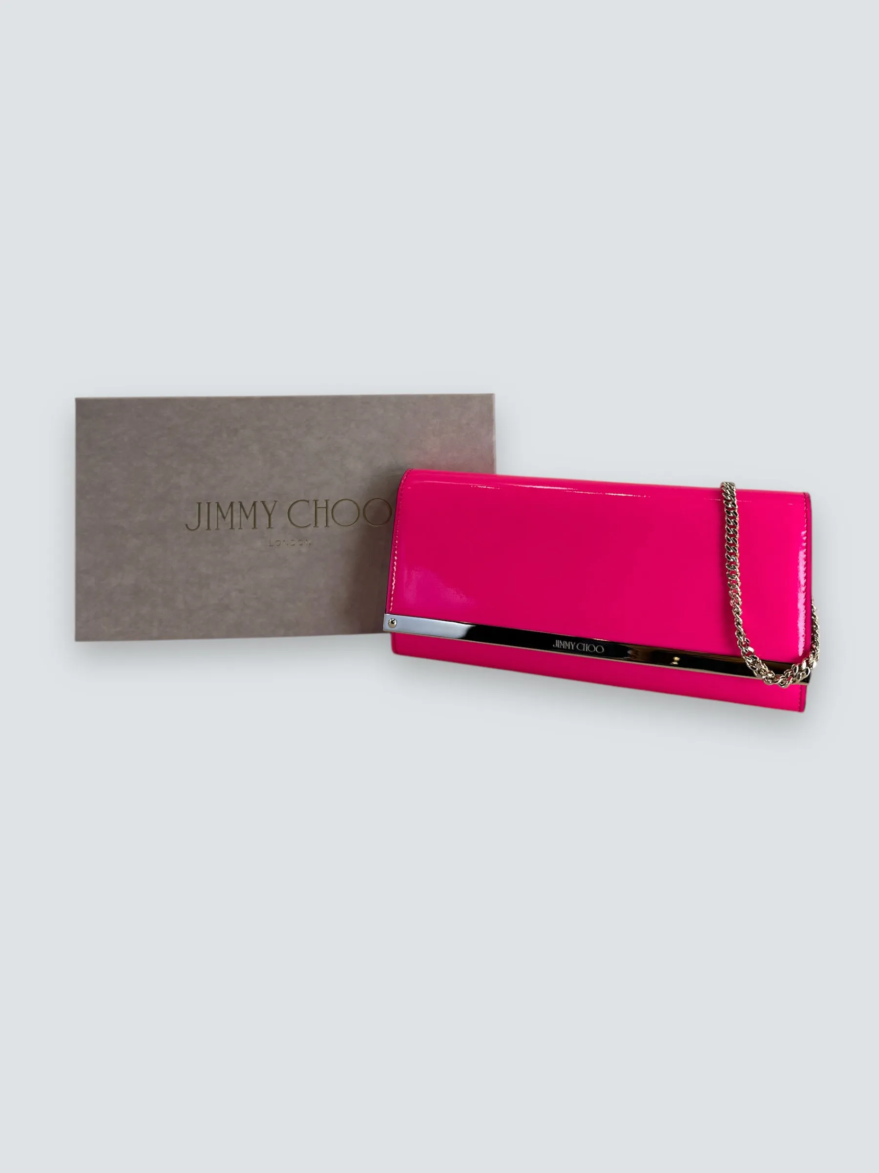 Jimmy Choo Milla Neon Pink Clutch
