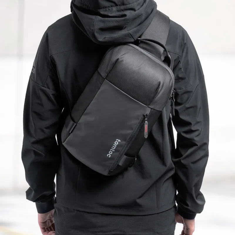 Khaki 14???? Laptop Large Sling Bag For Big Men 9L Sports Large Sling Bag For Men