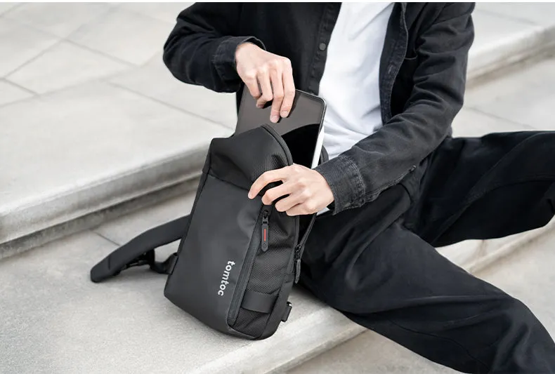 Khaki 14???? Laptop Large Sling Bag For Big Men 9L Sports Large Sling Bag For Men