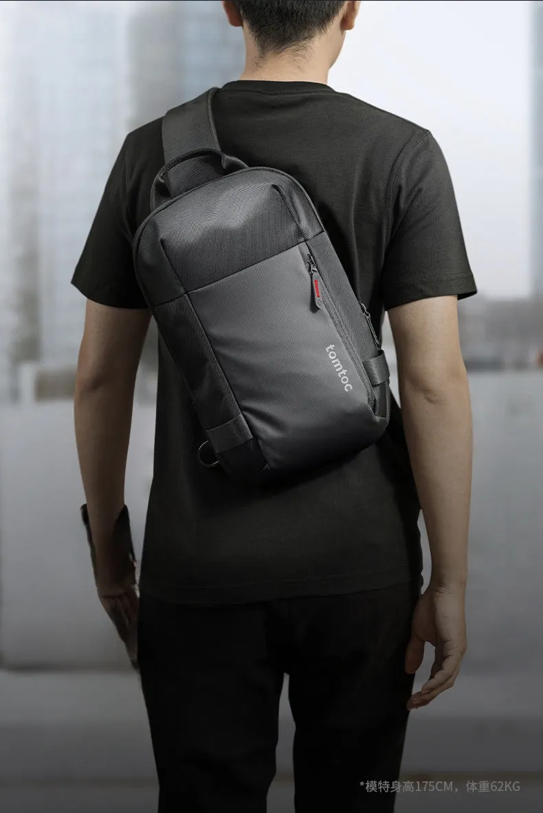 Khaki 14???? Laptop Large Sling Bag For Big Men 9L Sports Large Sling Bag For Men