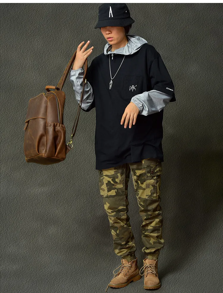Large Sling Bag For Men Large Leather Mens Sling Bag Big Sling Backpack For Men