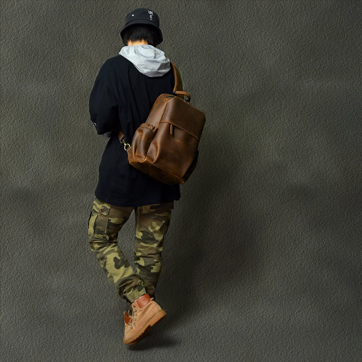 Large Sling Bag For Men Large Leather Mens Sling Bag Big Sling Backpack For Men