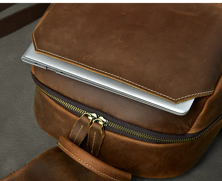 Large Sling Bag For Men Large Leather Mens Sling Bag Big Sling Backpack For Men