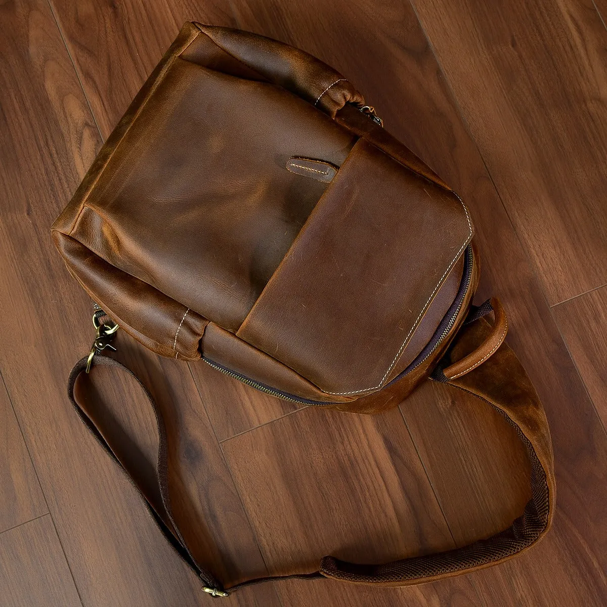 Large Sling Bag For Men Large Leather Mens Sling Bag Big Sling Backpack For Men
