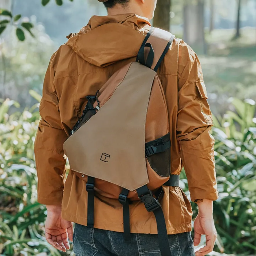 Large Sling Bag For Men Oxford Fabric Waterproof Hiking Sling Bag For Big Men
