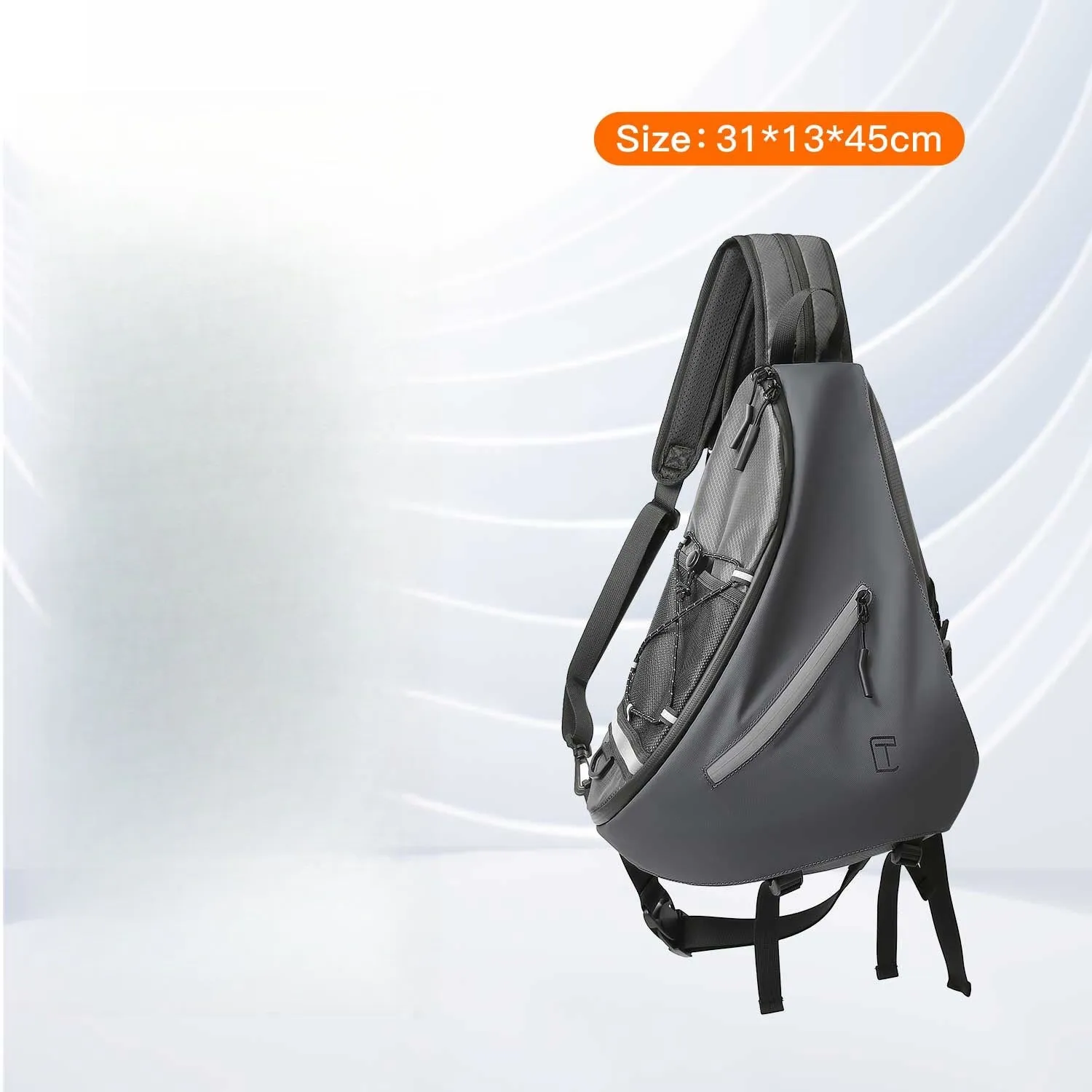 Large Sling Bag For Men Oxford Fabric Waterproof Hiking Sling Bag For Big Men