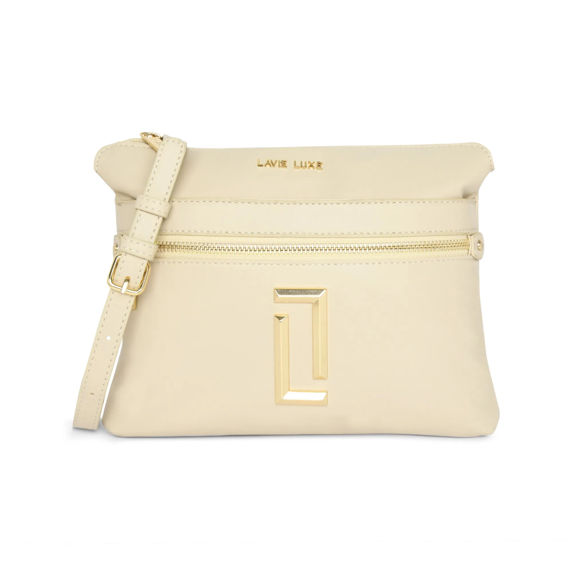 Lavie Luxe Beige Small Women's Quick Access Sling Bag