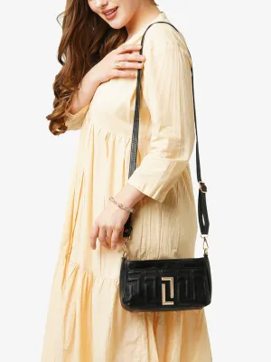 Lavie Luxe Helena Black Small Women's 3 Compartment Sling