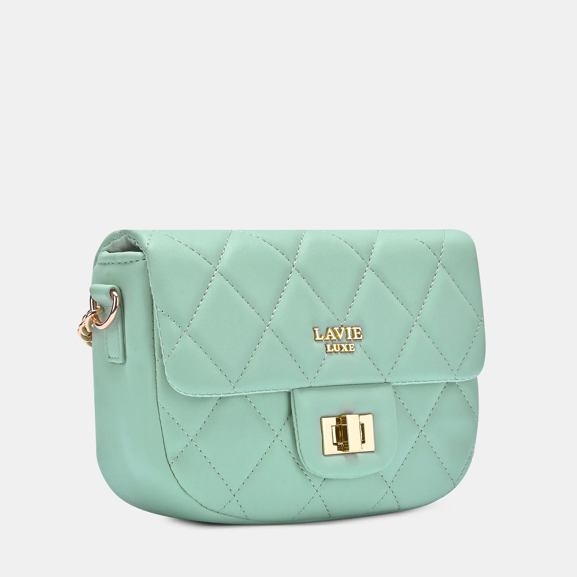 Lavie Luxe Off White Small Women's Chan Flap Sling Bag