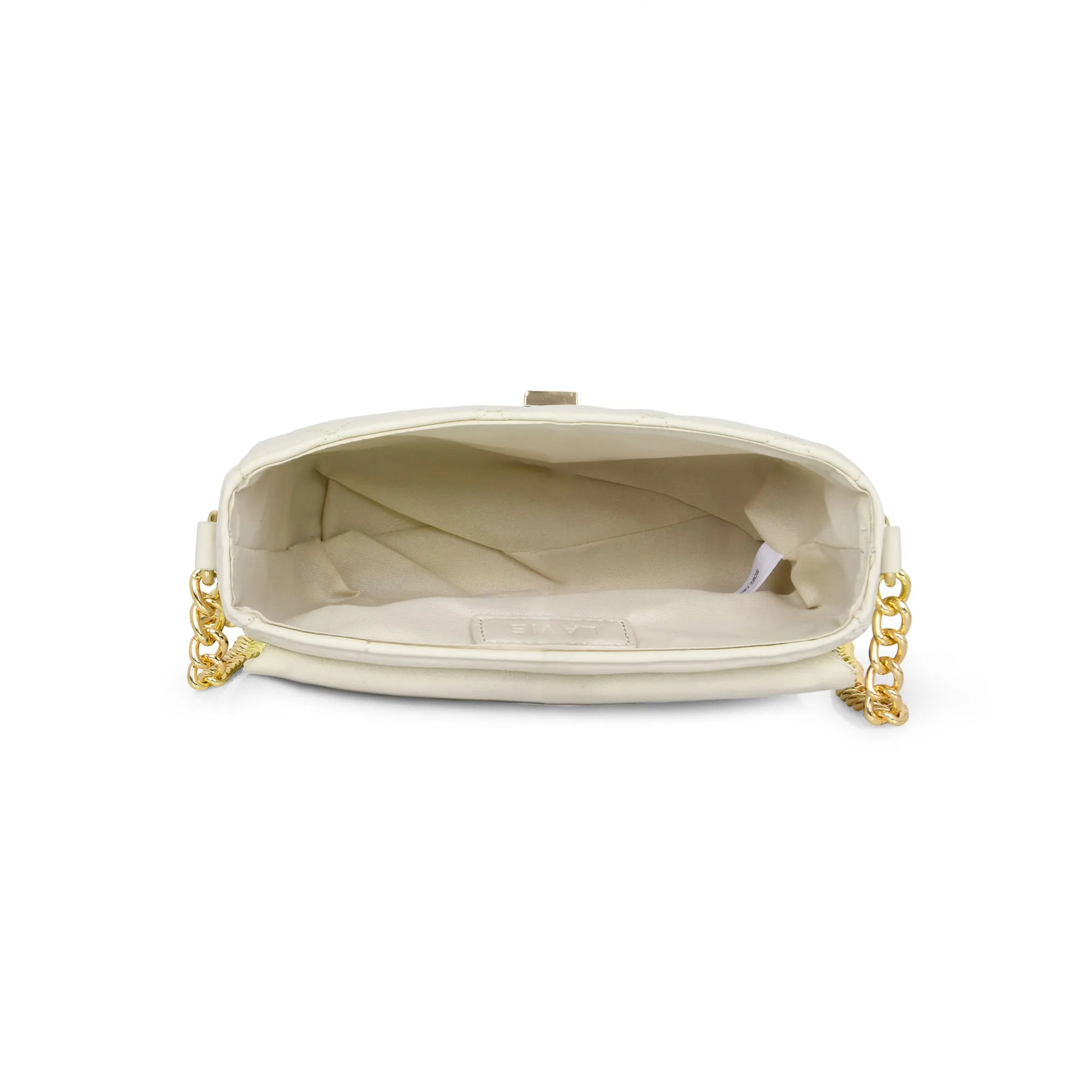 Lavie Luxe Off White Small Women's Chan Flap Sling Bag