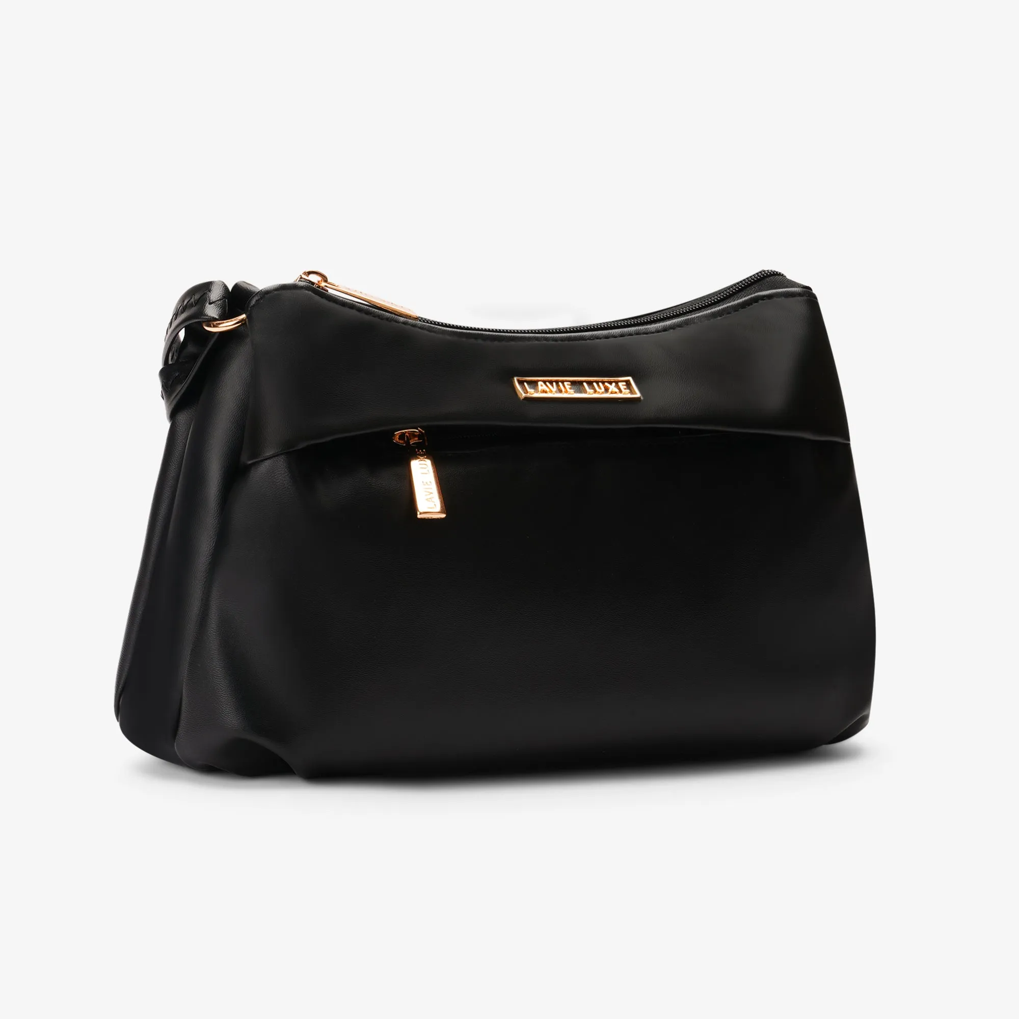 Lavie Luxe Rose Black Medium Women's 3 Compartment sling
