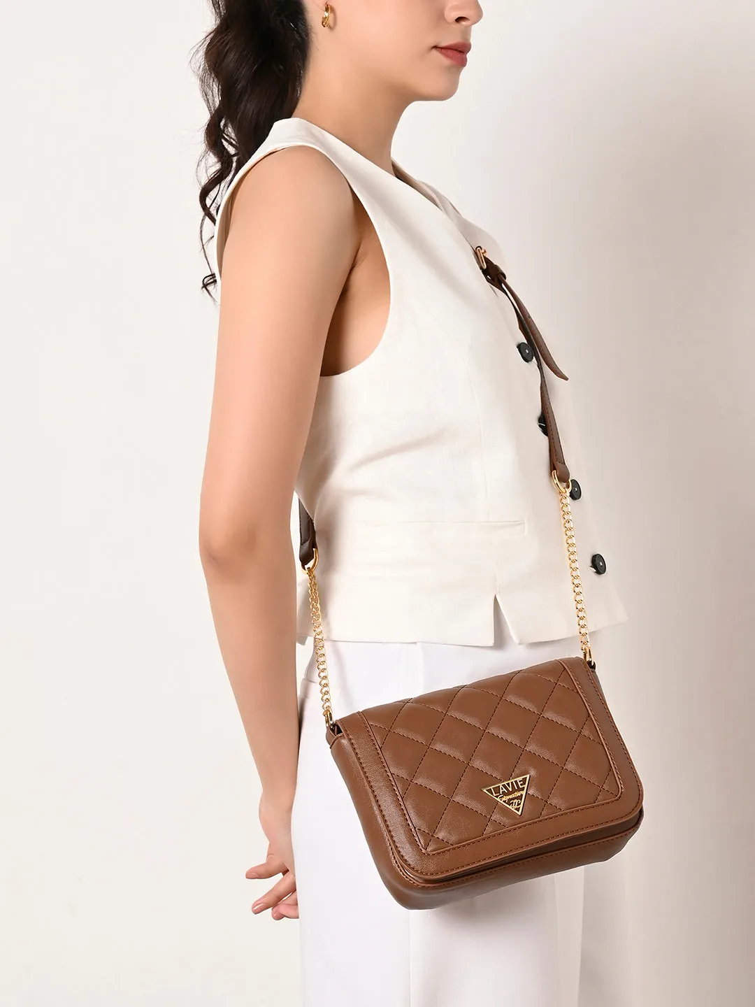 Lavie Signature Atlanta Small Off White Womens Sling Bag
