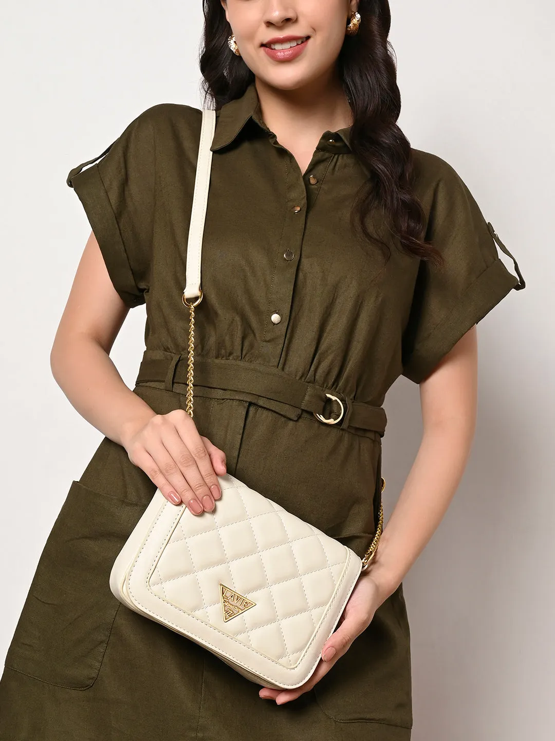 Lavie Signature Atlanta Small Tan Womens Sling Bag