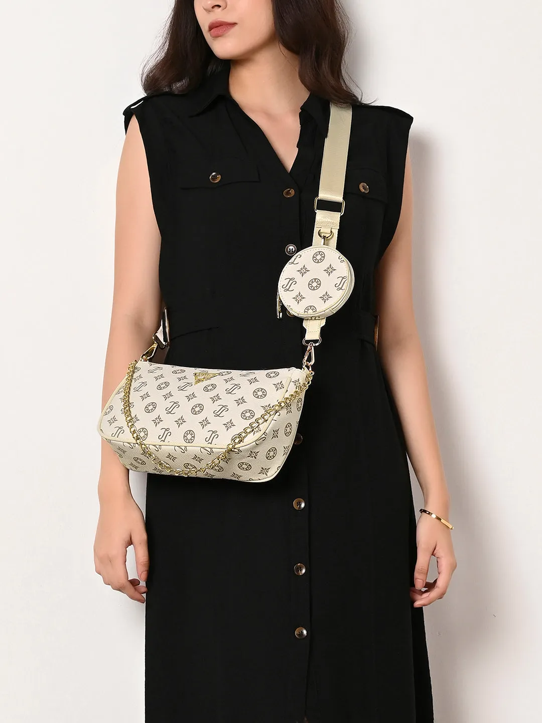 Lavie Signature Hoboken Taupe Small Woman's 2 Piece Sling Bag