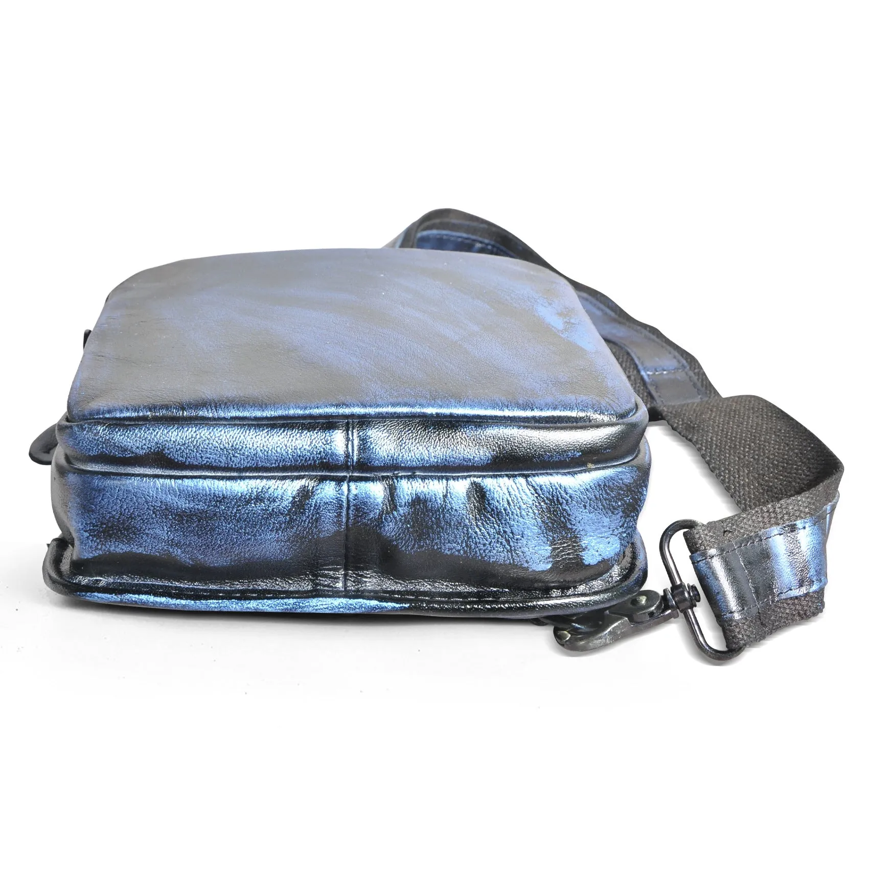 Leather Chest Bag For Men Cool Leather Sling Bag Mens Sling Crossbody Backpack