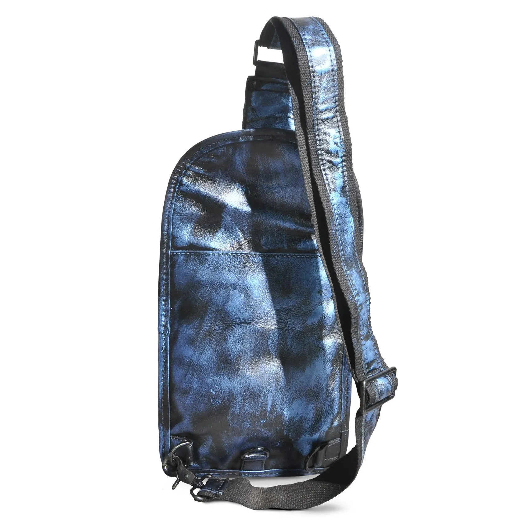 Leather Chest Bag For Men Cool Leather Sling Bag Mens Sling Crossbody Backpack
