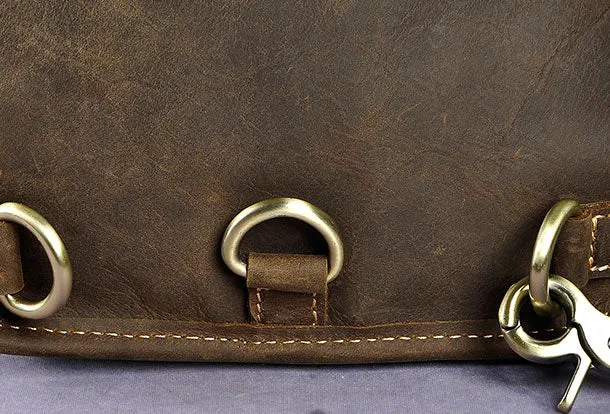 Leather Chest Bag For Men Cool Leather Sling Bag Mens Sling Crossbody Backpack