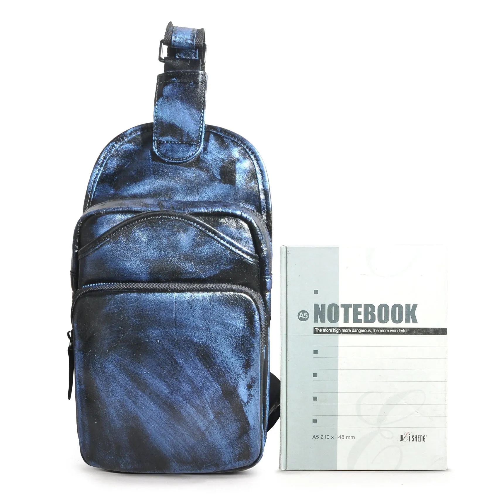 Leather Chest Bag For Men Cool Leather Sling Bag Mens Sling Crossbody Backpack