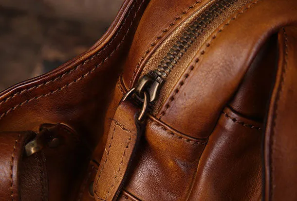 Leather Mens Cool Chest Bag Sling Bag Sling Crossbody Bag Travel Sling Bag for men