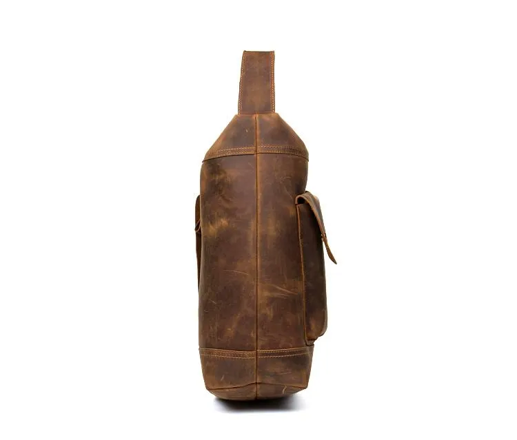 Leather Mens Cool Sling Bag Crossbody Bag Chest Bag for men