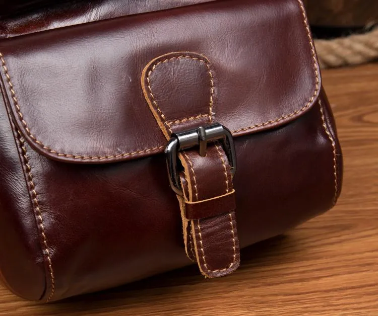 Leather Mens Cool Sling Bag Crossbody Bag Chest Bag for men