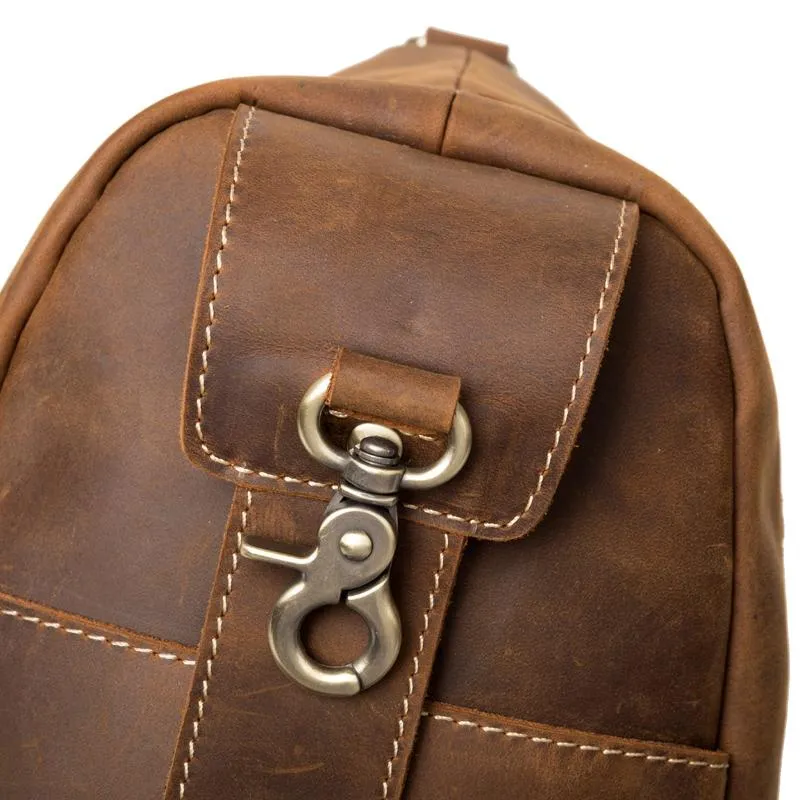 Leather Mens Cool Sling Bag Crossbody Bag Chest Bag for men