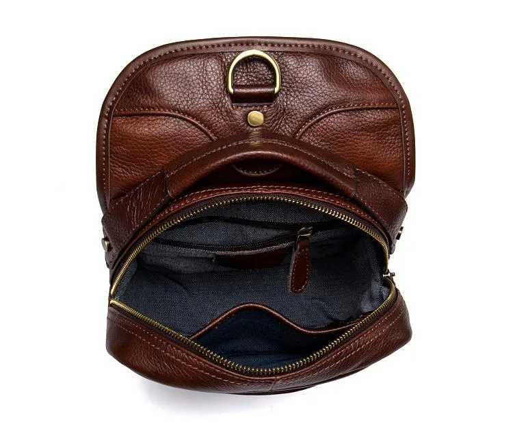 Leather Mens Cool Sling Bag Crossbody Bag Chest Bag for men
