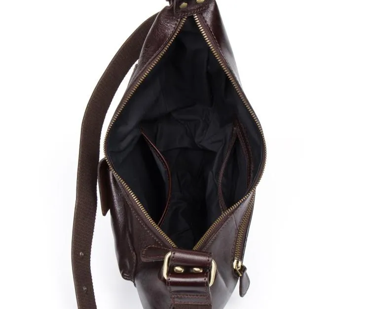 Leather Mens Cool Sling Bag Crossbody Bag Chest Bag for men