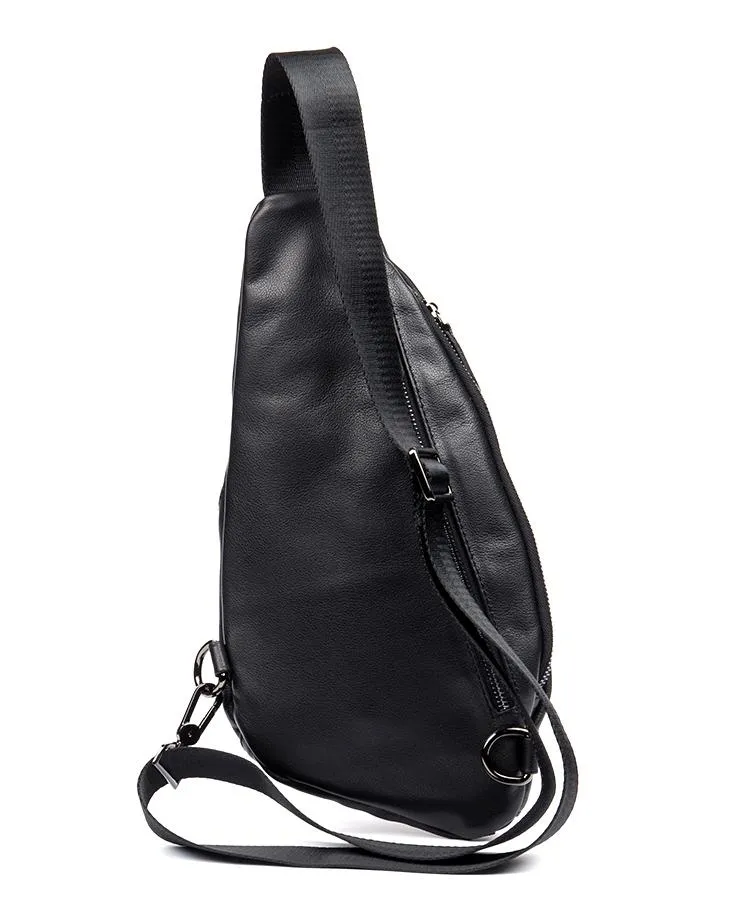Leather Mens Cool Sling Bag Crossbody Bag Chest Bag for men