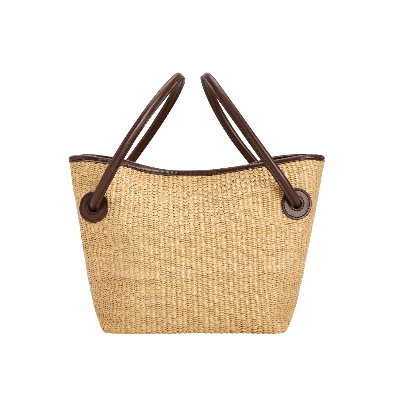 Leather-trimmed Raffia Bucket Bag(Pre-Order. Will Ship Mid-May)