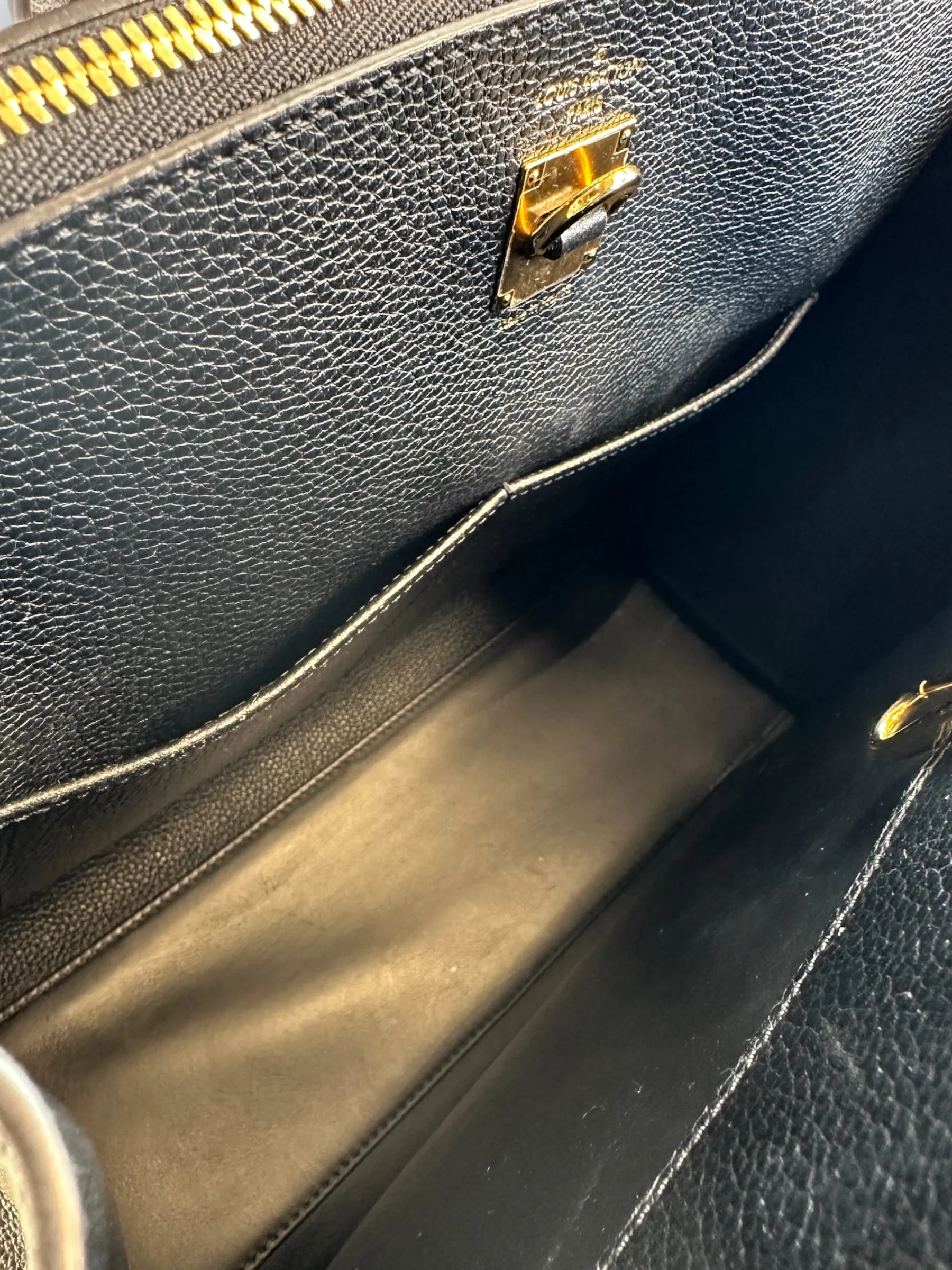 Louis Vuitton Black Leather City Steamer Tote