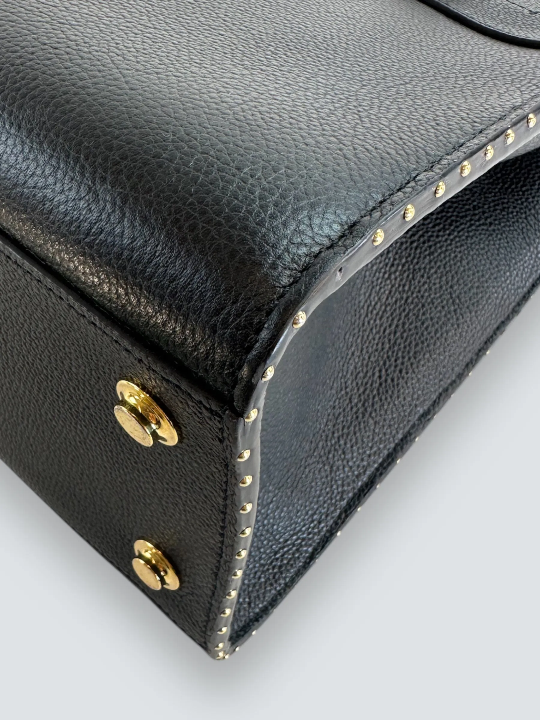 Louis Vuitton Black Leather City Steamer Tote
