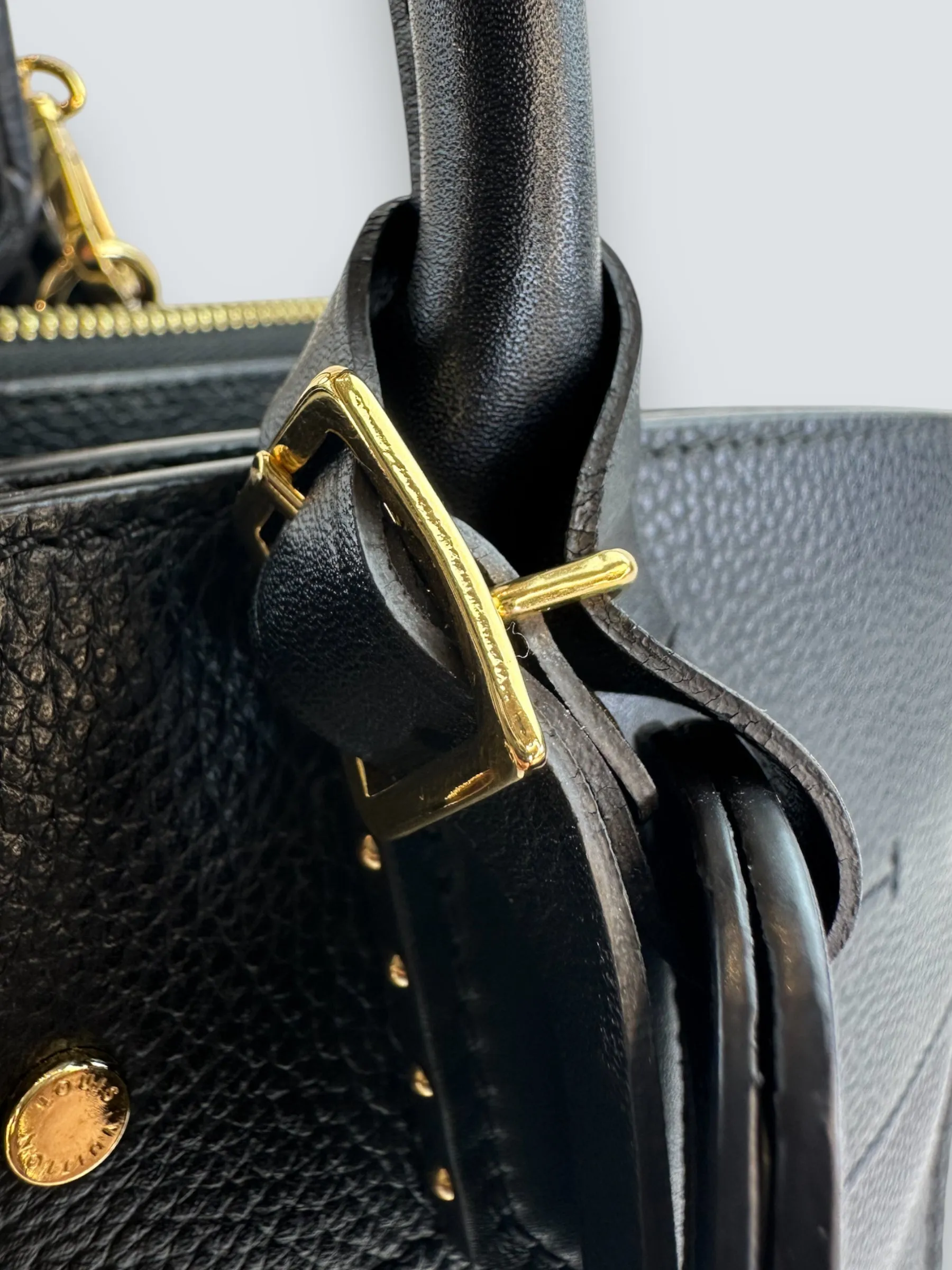 Louis Vuitton Black Leather City Steamer Tote