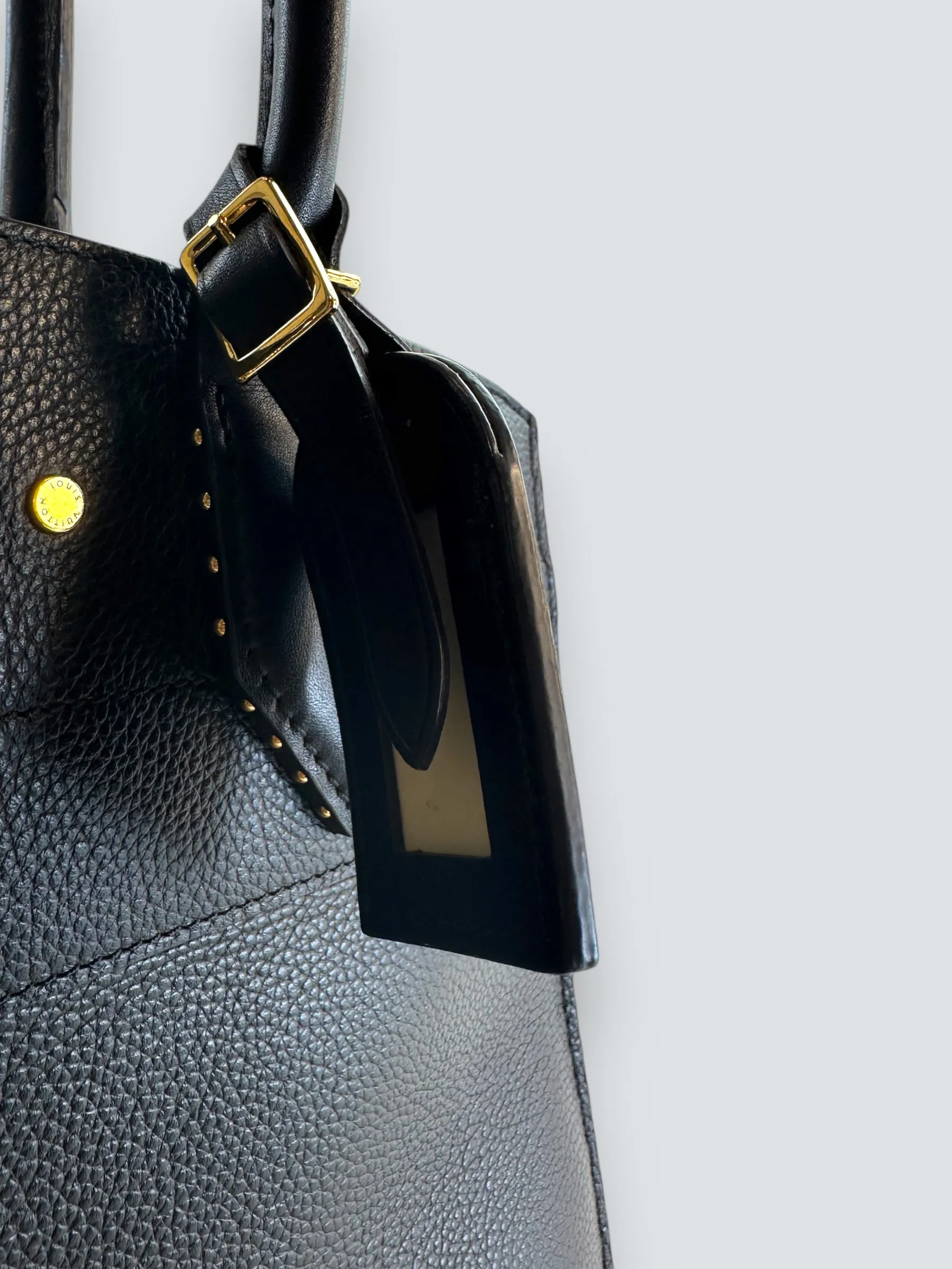 Louis Vuitton Black Leather City Steamer Tote