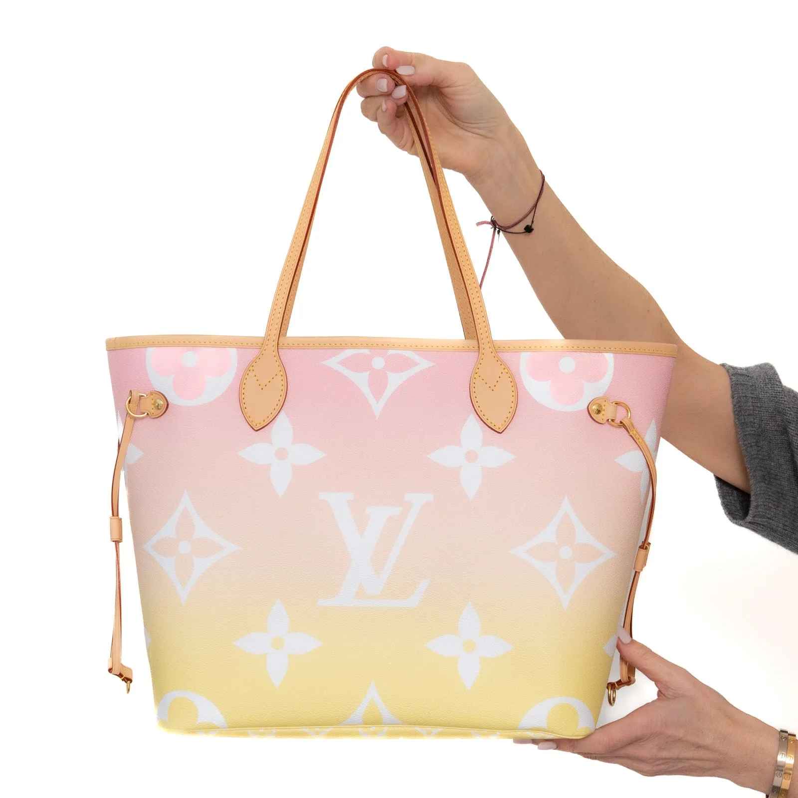 Louis Vuitton Monogram By The Pool Neverfull MM Rose Escale  Bag