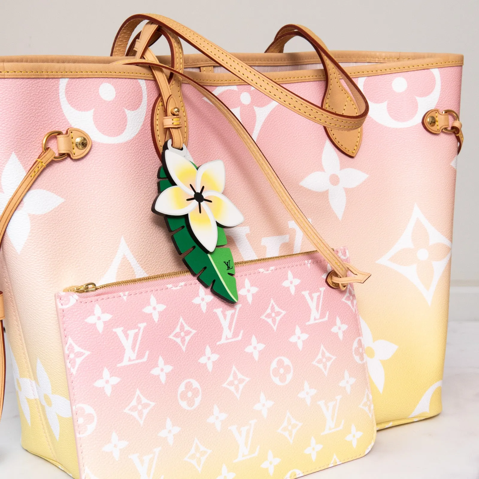 Louis Vuitton Monogram By The Pool Neverfull MM Rose Escale  Bag