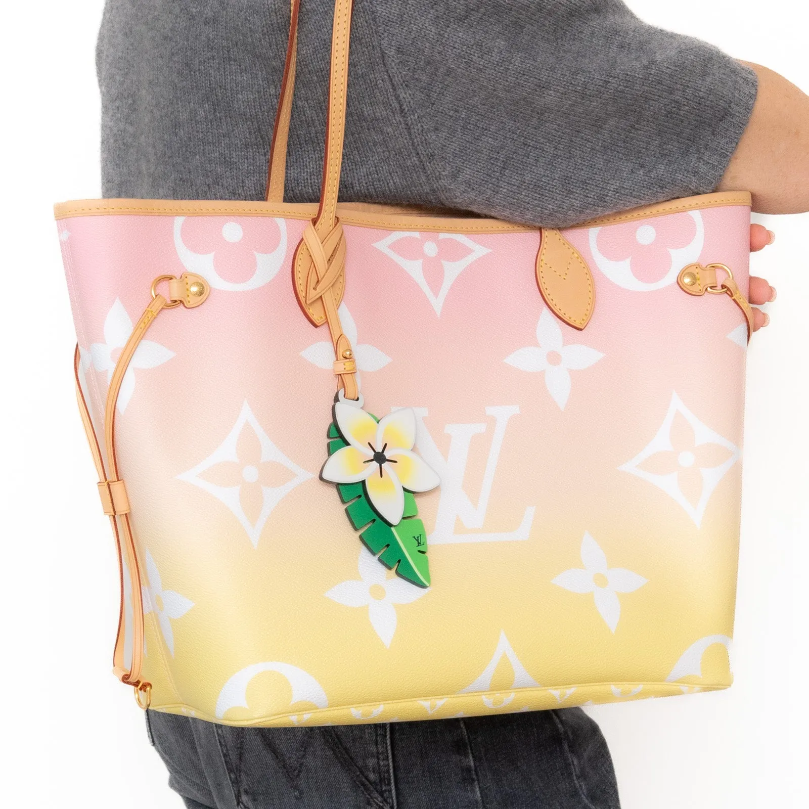 Louis Vuitton Monogram By The Pool Neverfull MM Rose Escale  Bag