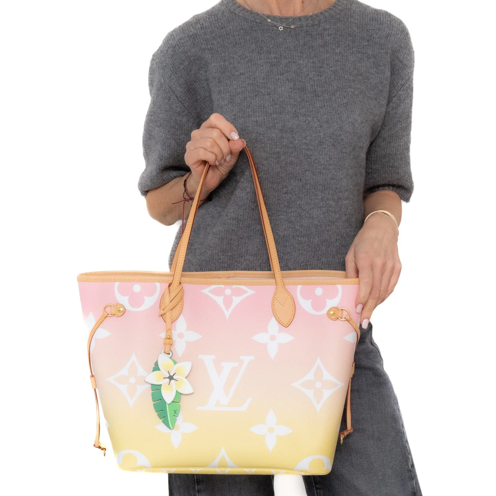 Louis Vuitton Monogram By The Pool Neverfull MM Rose Escale  Bag