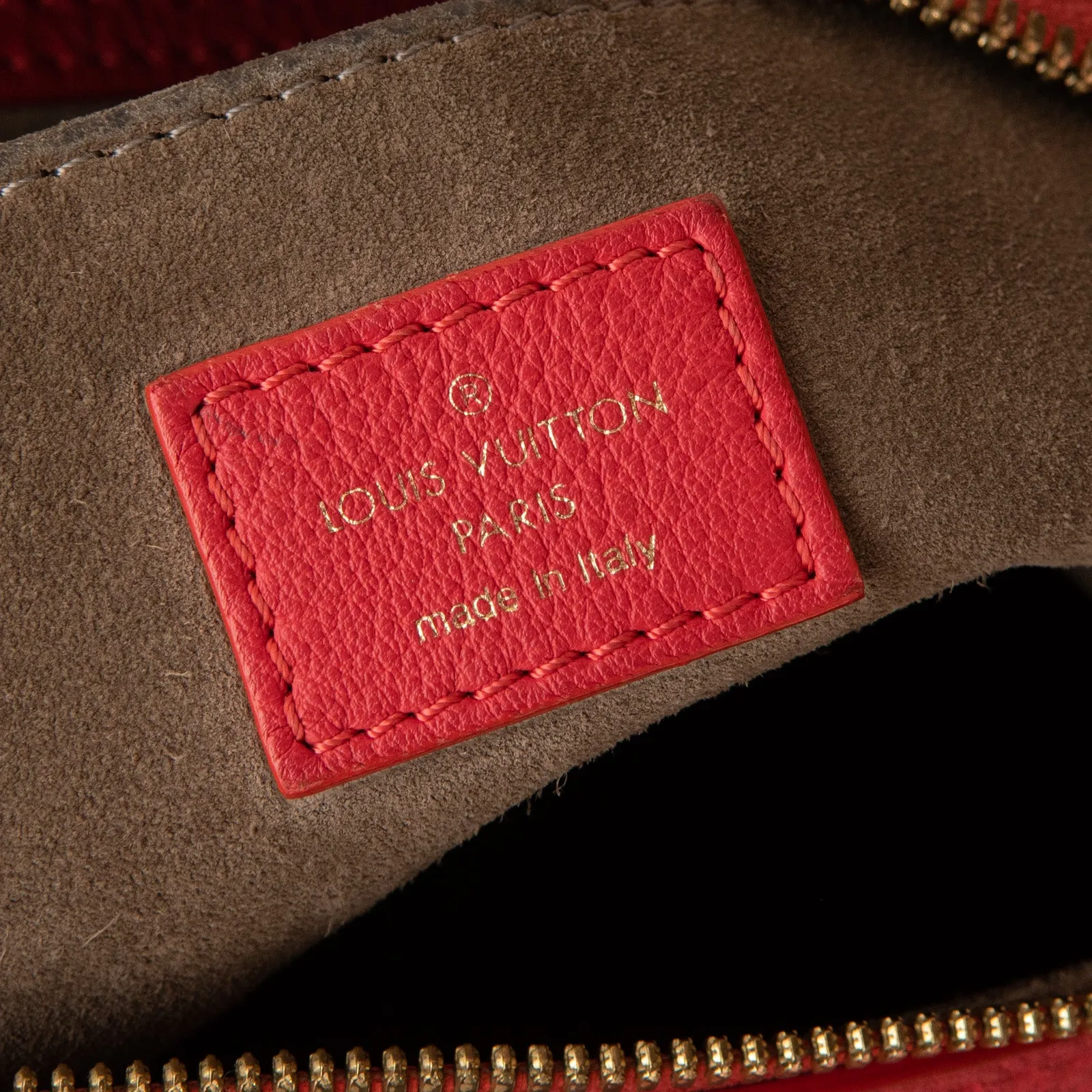 Louis Vuitton Sofia Coppola Red Leather Bag
