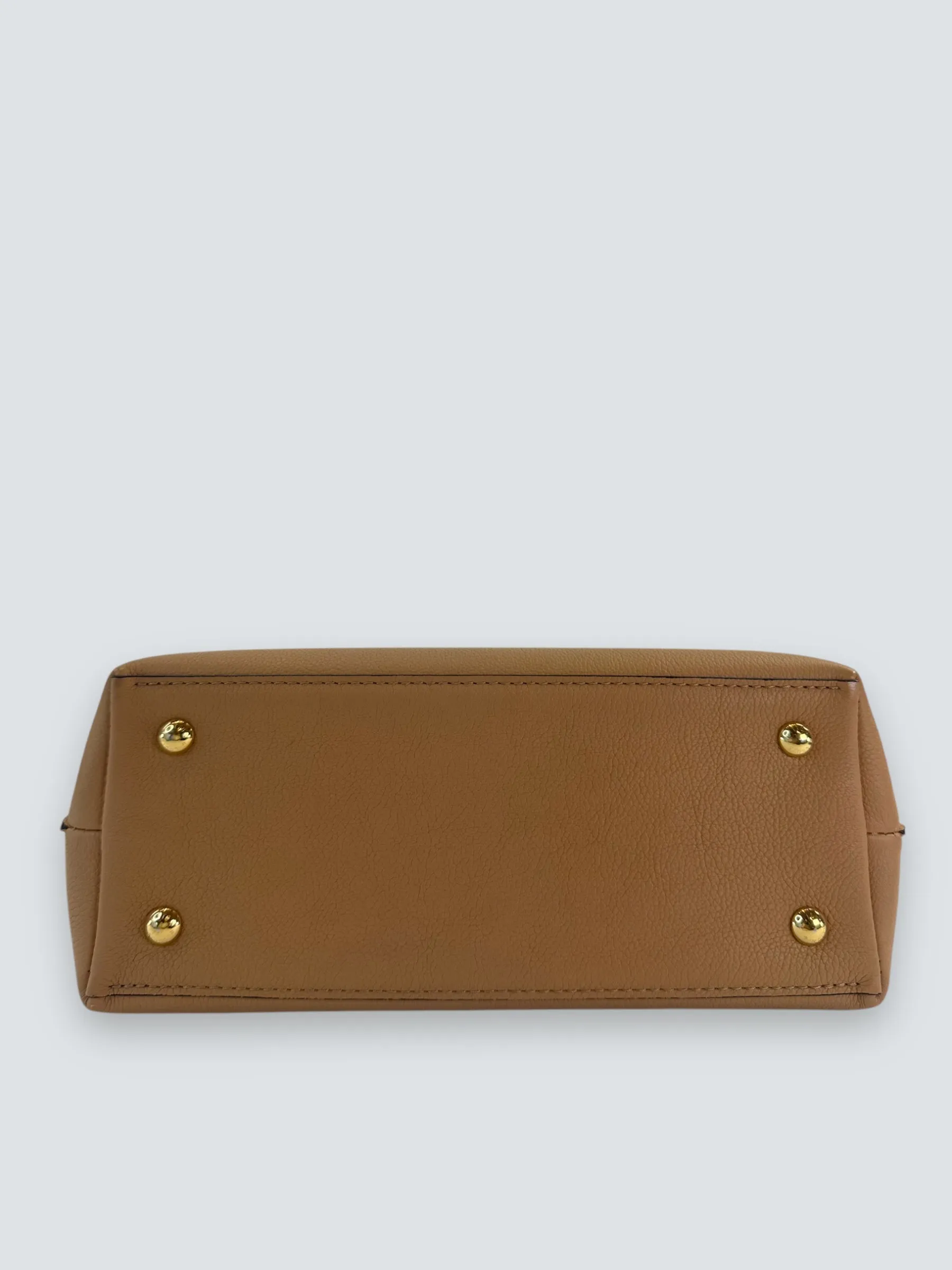 Louis Vuitton Two-Tone Cream & Tan Grained Calfskin Leather Lockme Ever BB