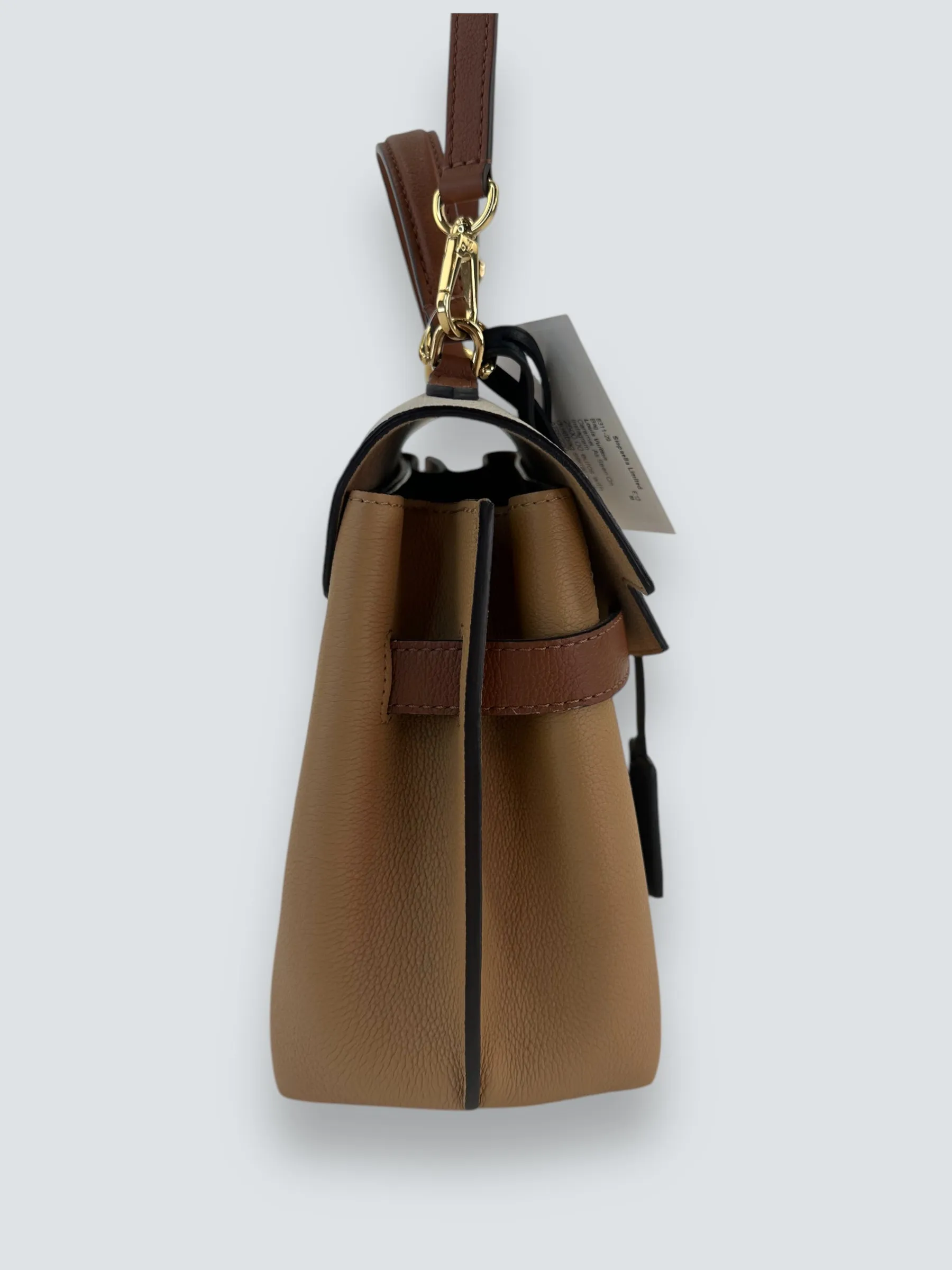 Louis Vuitton Two-Tone Cream & Tan Grained Calfskin Leather Lockme Ever BB