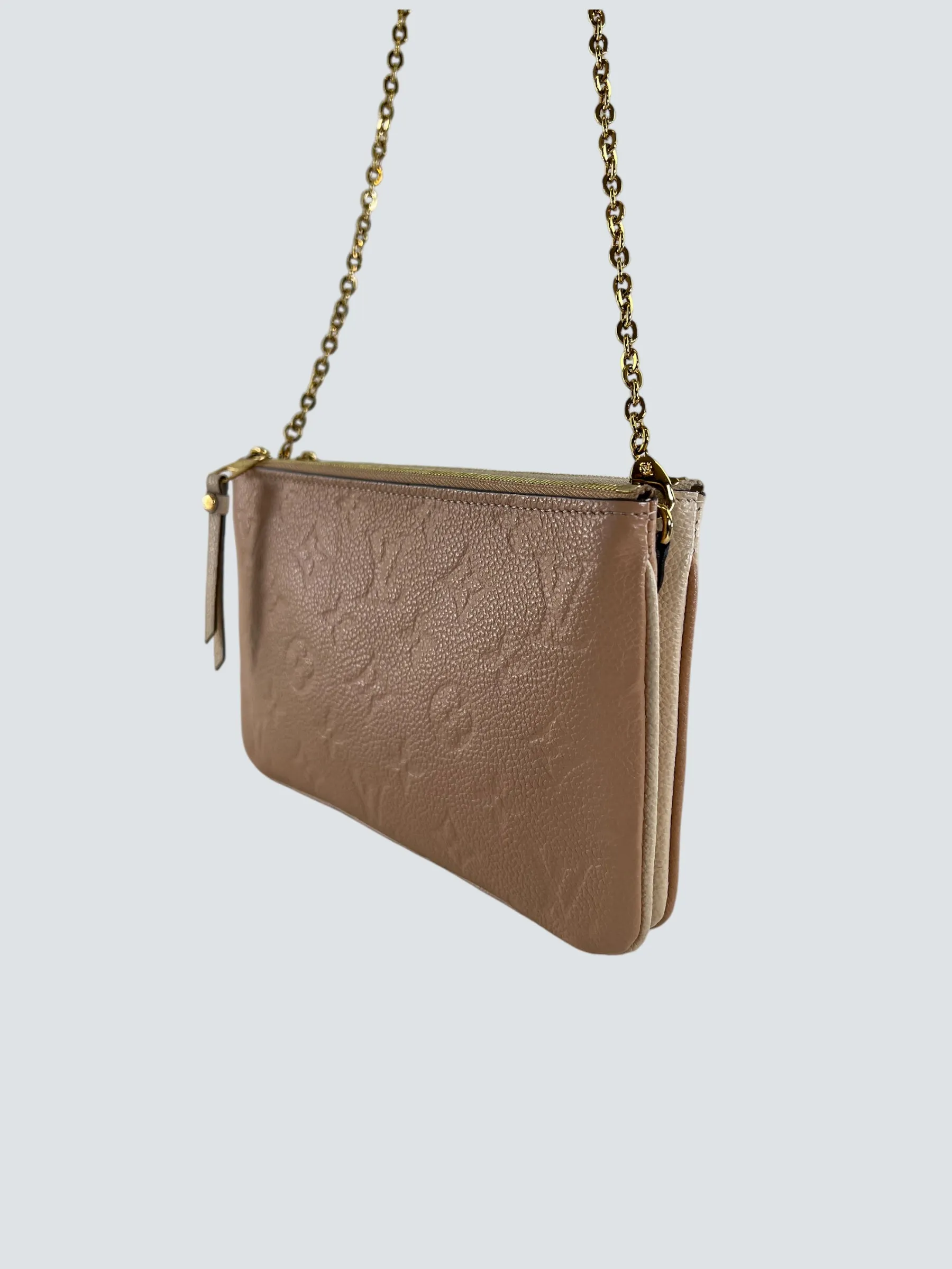 Louis Vuitton Two-Tone Cream Empriente Leather Crossbody Pochette