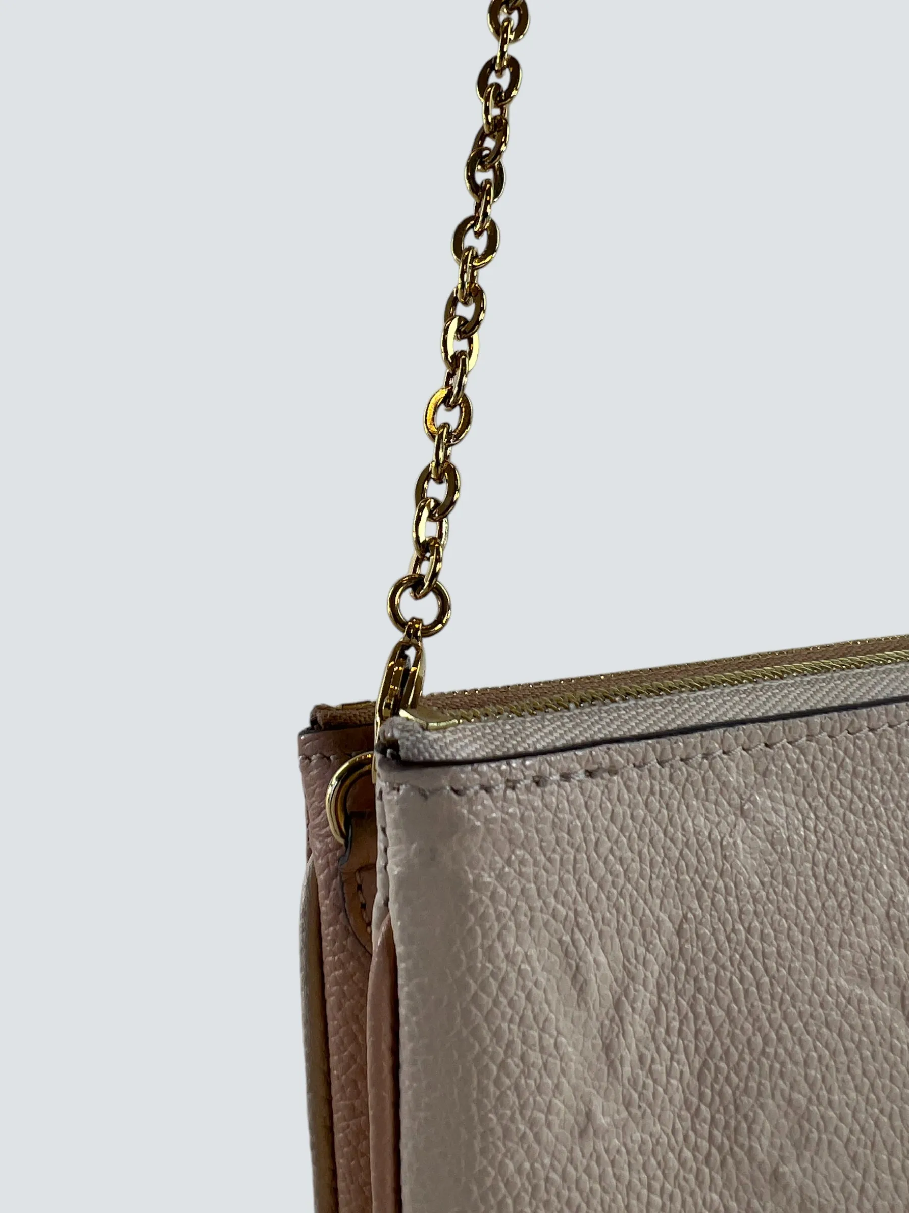 Louis Vuitton Two-Tone Cream Empriente Leather Crossbody Pochette