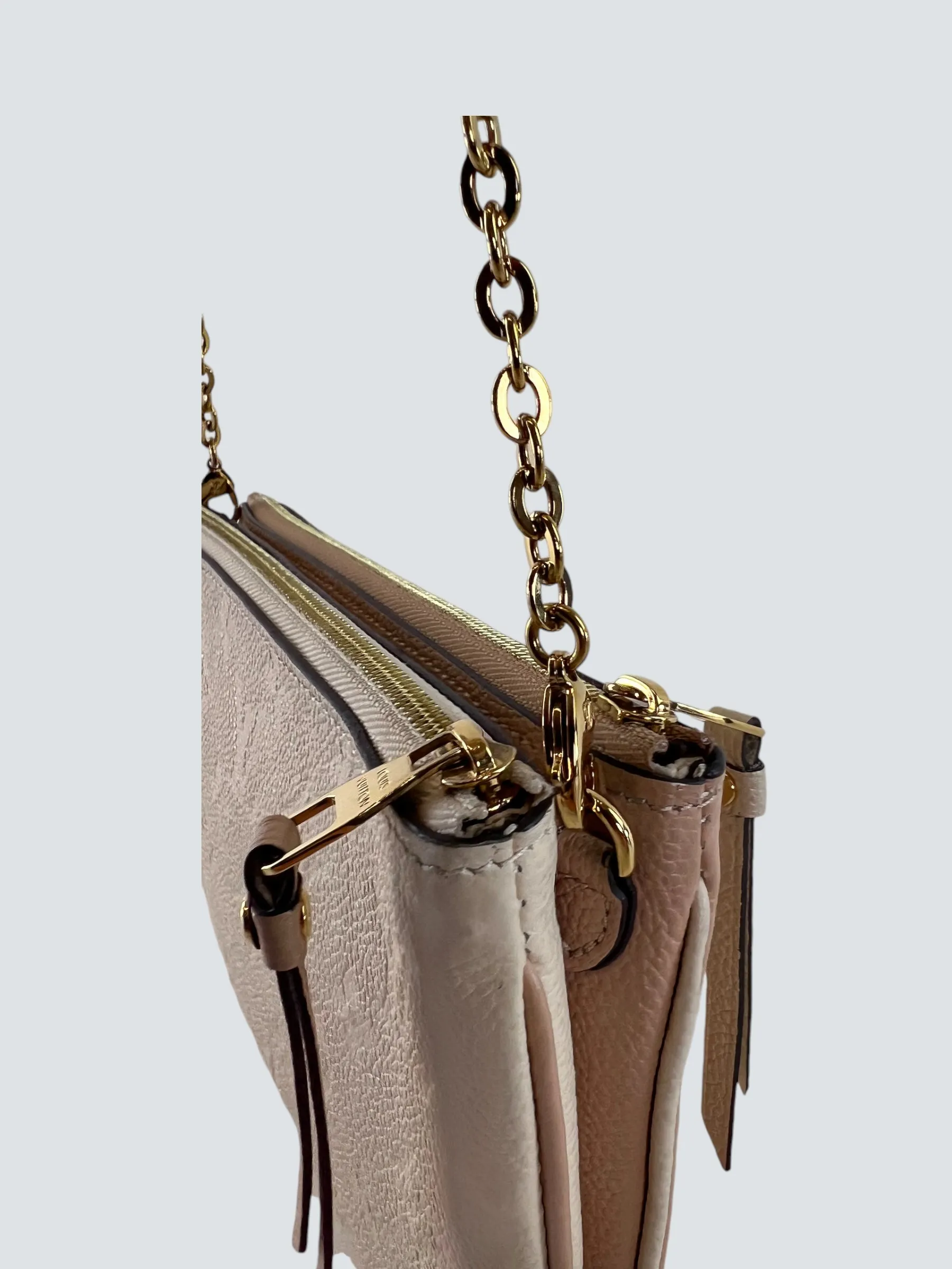 Louis Vuitton Two-Tone Cream Empriente Leather Crossbody Pochette
