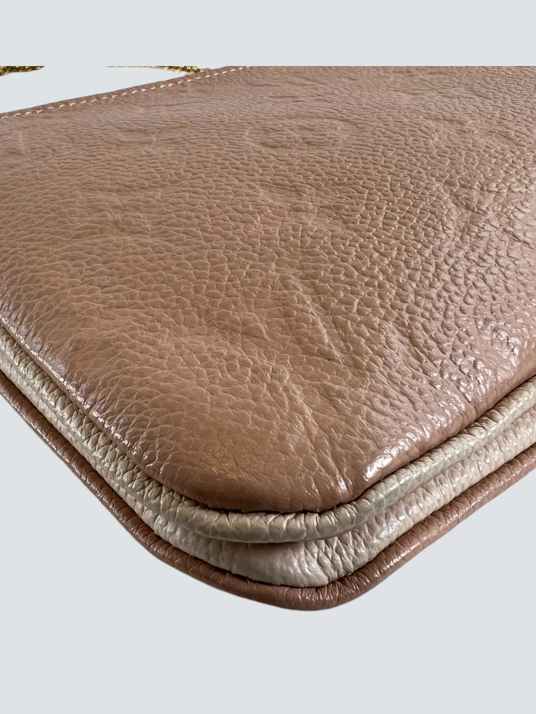 Louis Vuitton Two-Tone Cream Empriente Leather Crossbody Pochette