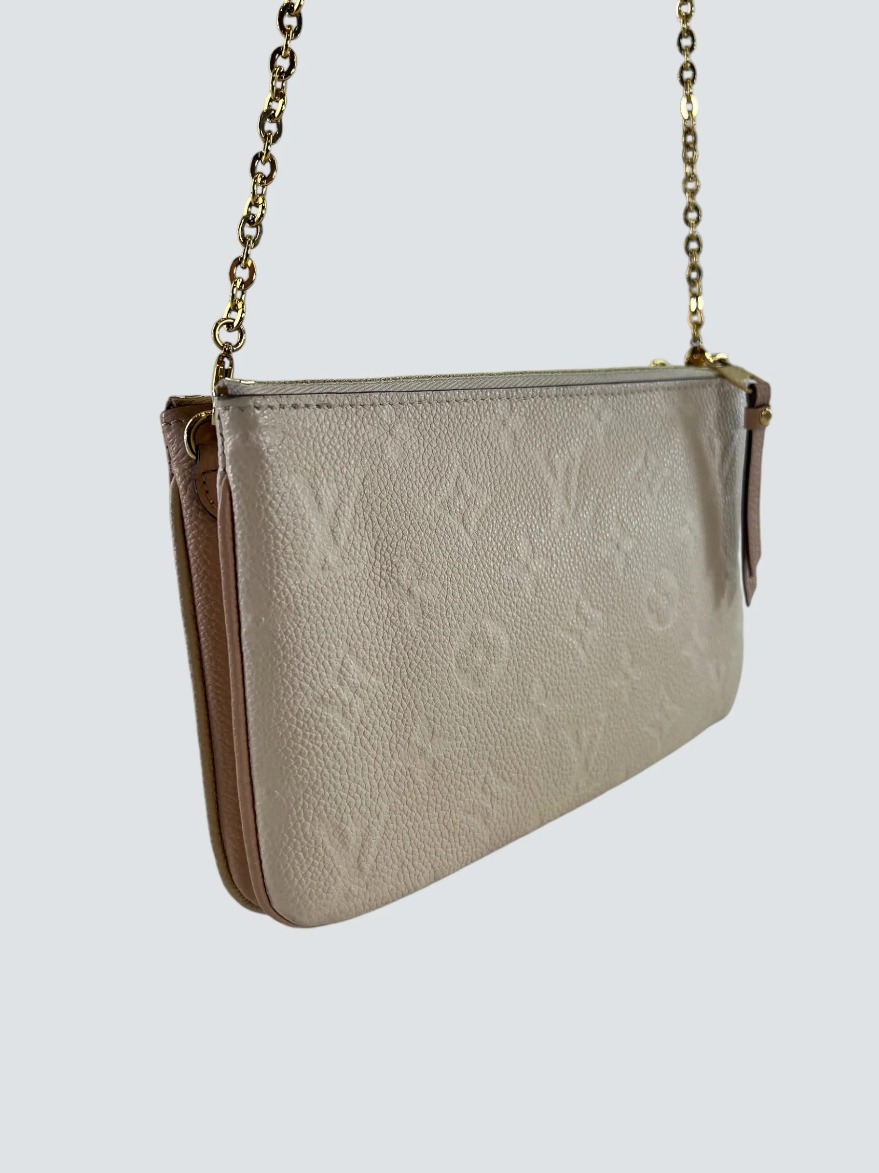 Louis Vuitton Two-Tone Cream Empriente Leather Crossbody Pochette