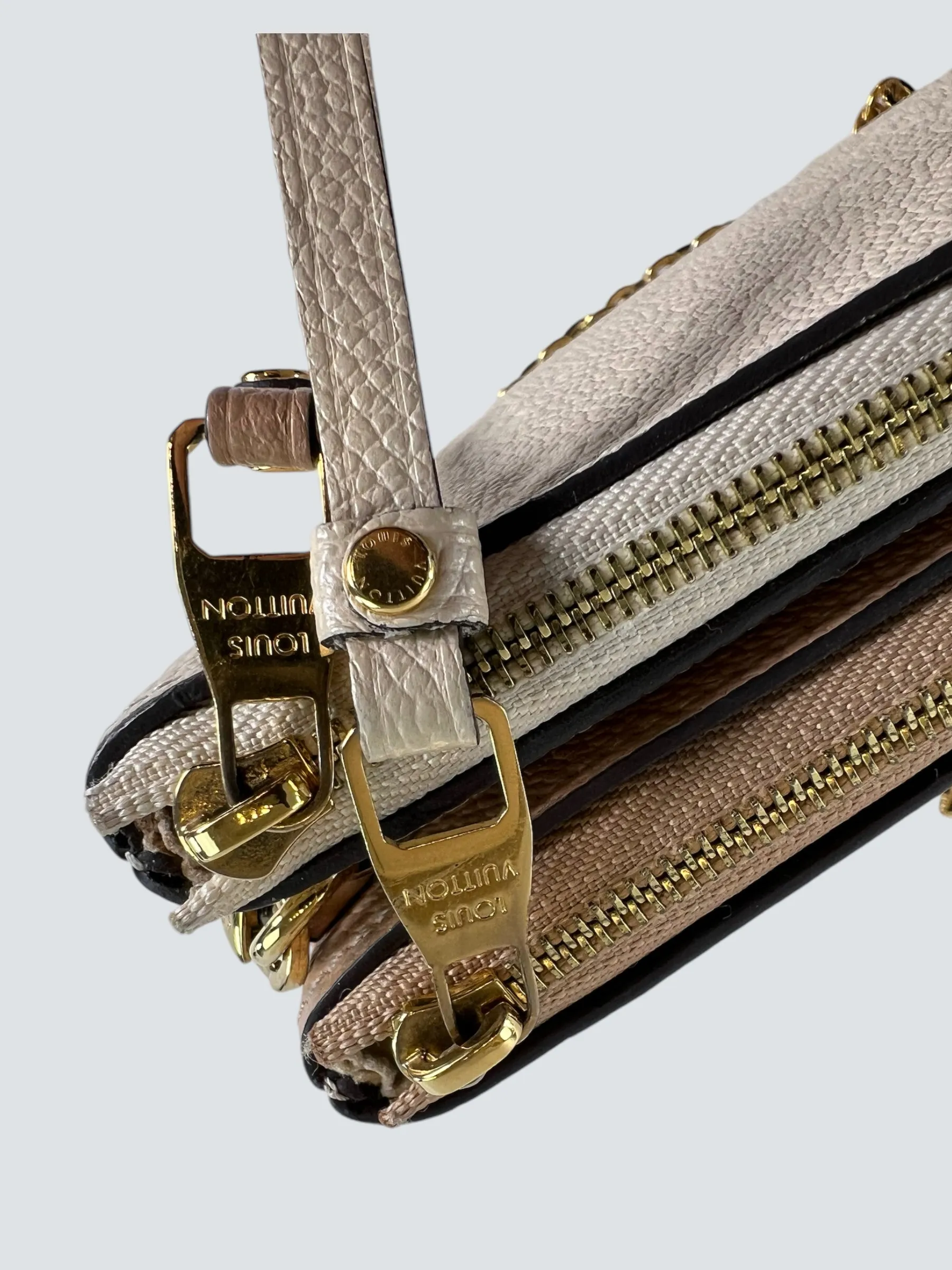 Louis Vuitton Two-Tone Cream Empriente Leather Crossbody Pochette